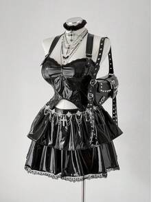 Sunspun Halloween Plus Size Co-Ords - Black - View 3