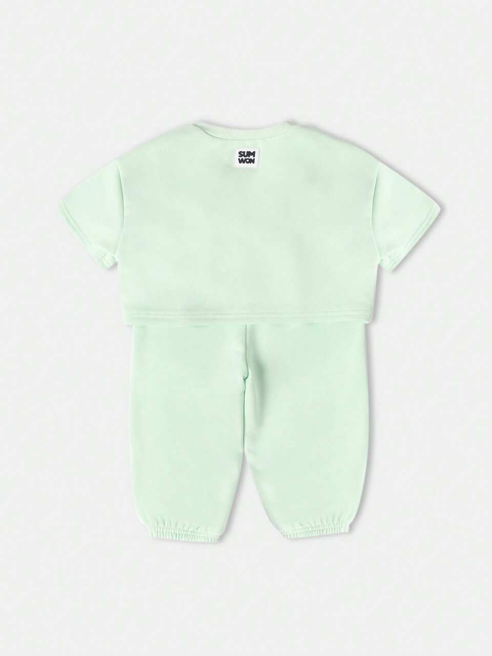 Butterfly Logo Crop Top With Jogger Pants Set