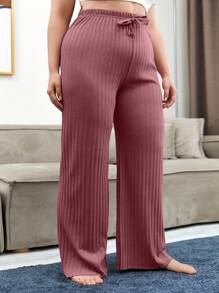 EURMUSE 100%Cotton Plus Cottnline 3 PiecesSolid Knit Pants Set - Multicolor - View 3