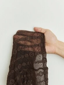 SHEIN Unity Women's Casual Sexy Fitted Tie-Up Backless Crop Top, Summer - Brown - View 7