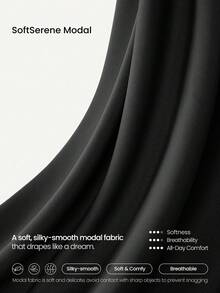 GLOWMODE SoftCalm Modal Silky-Smooth Comfy Drawstring Waist Relaxed Fit Contrast Color Leg-Lengthening Sweatpants With Side Pockets Casual Spring - Black - View 5