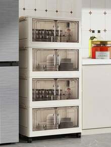 SHEIN 1 pièce Grand meuble de rangement, boîte de rangement pliable, meuble de rangement pour jouets pour salon, organisateur d'armoire à collations, armoire de cuisine, cadeau de Noël, bac de rangement, rangement sous le lit