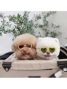 Zazumi 宠物心形眼镜 - 狗狗猫咪趣味拍照道具，可爱配饰，宠物太阳镜 - 彩色 - 查看 8