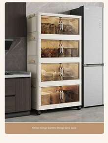 SHEIN 1 pièce Grand meuble de rangement, boîte de rangement pliable, meuble de rangement pour jouets pour salon, organisateur d'armoire à collations, armoire de cuisine, cadeau de Noël, bac de rangement, rangement sous le lit