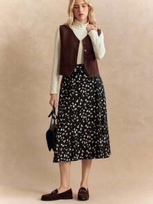 Écloséra Women's Full Printed Skirt With Pockets Maxi Women Outfit Fall Cloth For Women - Multicolor - View 4