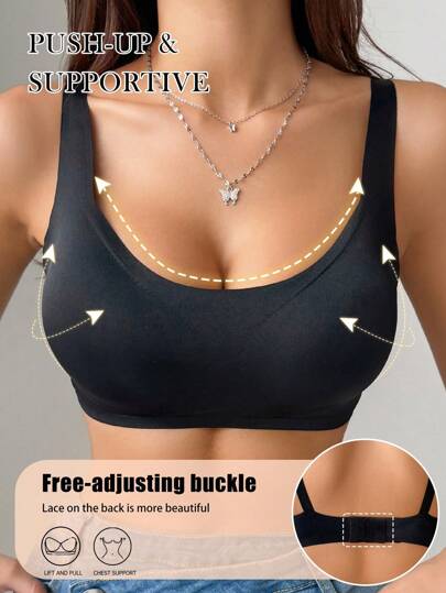 Sujetador inalámbrico de cobertura total con elevación y soporte invisibles, ligero para primavera/verano