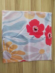 1pc Pillow Case, Tulip Pillow Case, Home Decoration, Living Room, Bedroom, Outdoor Sofa Decoration Gifts Birthday Graduation - Pink Tulip - View 5