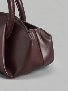 Ontre 女士时尚双环手柄手提包，适合日常使用 - 咖啡 - 查看 5