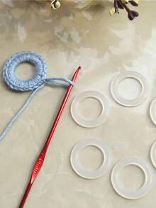 400pcs Crochet Rings, Bag Shaping Rings, O-Rings, Plastic Circles 2cm, Suitable For Circle Shaping, Backpack Decoration, And Pet Chew Ring Accessories