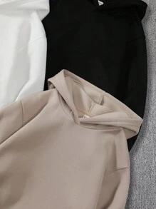 SHEIN 3件套少女休闲字母印花卫衣，通勤、上学、日常休闲和运动穿着皆宜，适合秋冬季节。 - 彩色 - 查看 4