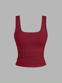 Sweetra Women's Solid Color Minimalist Sleeveless Tank Top, Everyday Wear - Multicolor - View 6