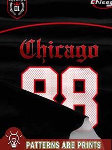 Attitoon تيشرت نسائي بقصة فضفاضة ذو رقبة مستديرة وأكمام قصيرة بطبعة أرقام كبيرة ، بتصميم بسيط وعادي، مناسب للألعاب - متعدد الألوان - مشاهدة 3