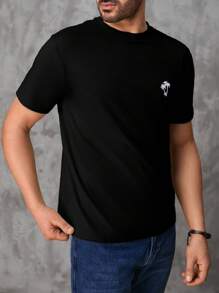 RueChic Men Tropical Print Tee - Black - View 4