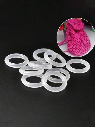 400pcs Crochet Rings, Bag Shaping Rings, O-Rings, Plastic Circles 2cm, Suitable For Circle Shaping, Backpack Decoration, And Pet Chew Ring Accessories