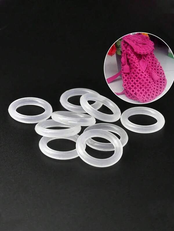 400pcs Crochet Rings, Bag Shaping Rings, O-Rings, Plastic Circles 2cm, Suitable For Circle Shaping, Backpack Decoration, And Pet Chew Ring Accessories