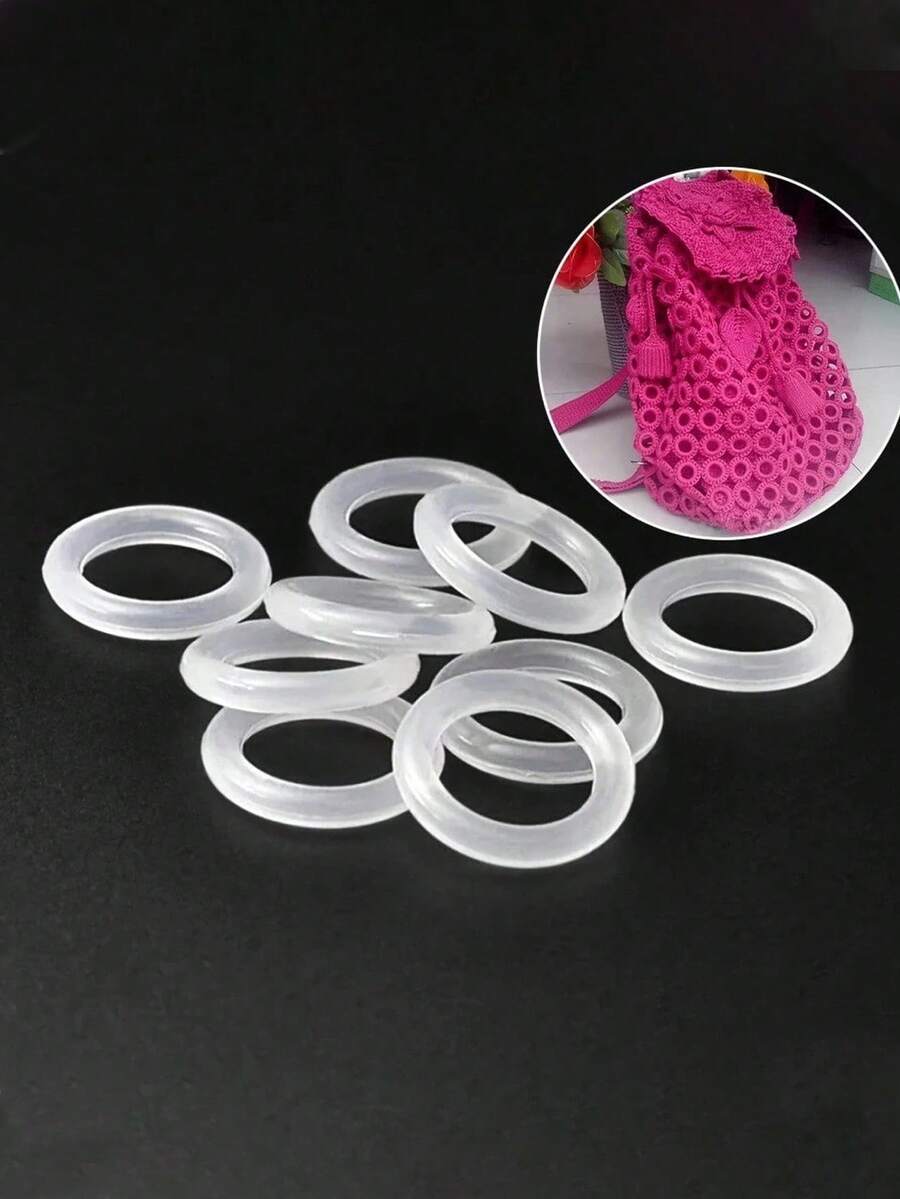 400pcs Crochet Rings, Bag Shaping Rings, O-Rings, Plastic Circles 2cm, Suitable For Circle Shaping, Backpack Decoration, And Pet Chew Ring Accessories