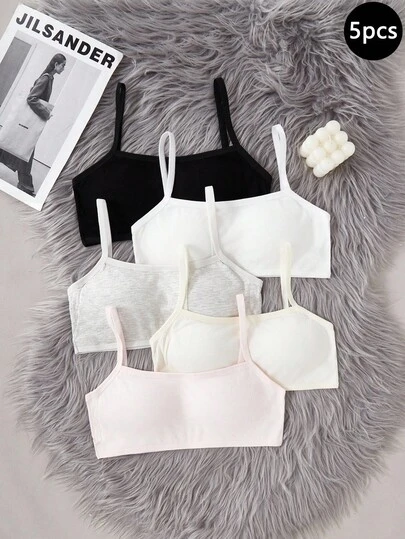 Girls' Camisole Bras, Undershirt Bralette For Teens, Adolescent Crop Top Bras For Developing Breasts Bralettes For Girls Fall Winter