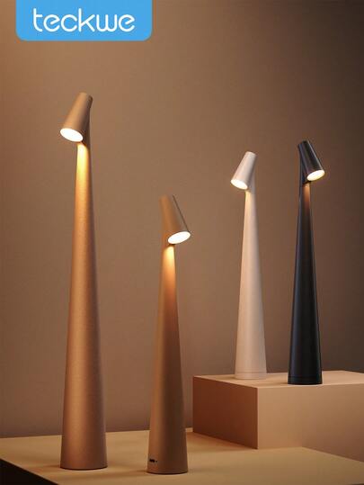 1pc Table Lamp With Rechargeable Cordless, Portable LED Touch 3 Levels Brightness Dimmable Bar Lamp, LED Battery Operated Desk Lamp, Outdoor Table Light For Living Room Home Dining Room