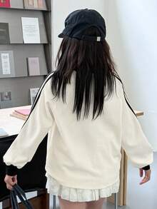 Dazy Kids 青少年女孩日常休闲运动衫 - 杏色 - 查看 3