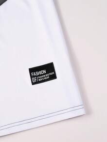 Manfinity Homme 男士几何印花圆领休闲短袖T恤，夏季