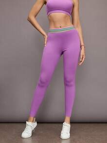 Activina 女士紧身瑜伽裤，紫色 - 紫色 - 查看 1