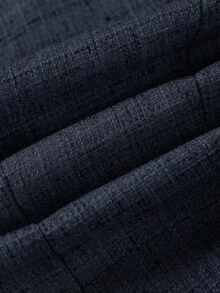 Ellevyn 优雅亚麻质感高品质通勤裤，夏季 - 藏蓝色 - 查看 5