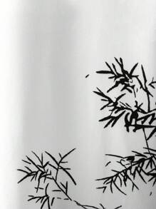 Manfinity Homme Men T-Shirts Fit Crew Neck Short Sleeve Graphic Tee Summer Polyester - White - View 4