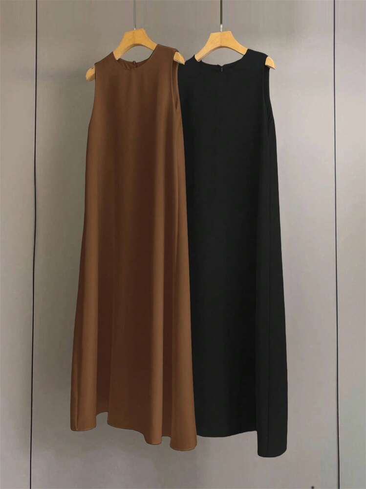 Al Najma Vestido Minimalista de Cor Sólida - Multicolorido - Visão 4