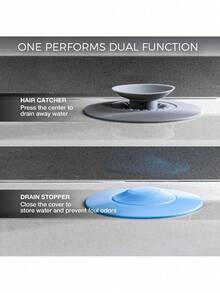 1 buah Sumbat dan Filter Pembuangan Silikon Universal, Cocok untuk Wastafel, Bak Cuci, Bak Mandi - Anti-Penyumbatan, Pop-Up, Shower, Bak Mandi dan Wastafel, Fleksibel & Tahan Lama - MultiWarna - View 18