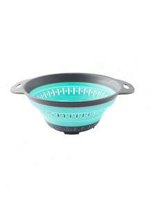 SHEIN 1pc/2pcs Foldable Collapsible Drain Basket, Small/Large, Square/Round Shape, Space-Saving Storage, Convenient For Kitchen Vegetable Fruit Cleaning And Rapid Draining - Multicolor - View 12