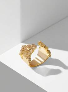 MOTF PREMIUM 18K GOLD PLATED STARRY SKY WOMEN'S SINGLE RING - Yellow Gold - View 1