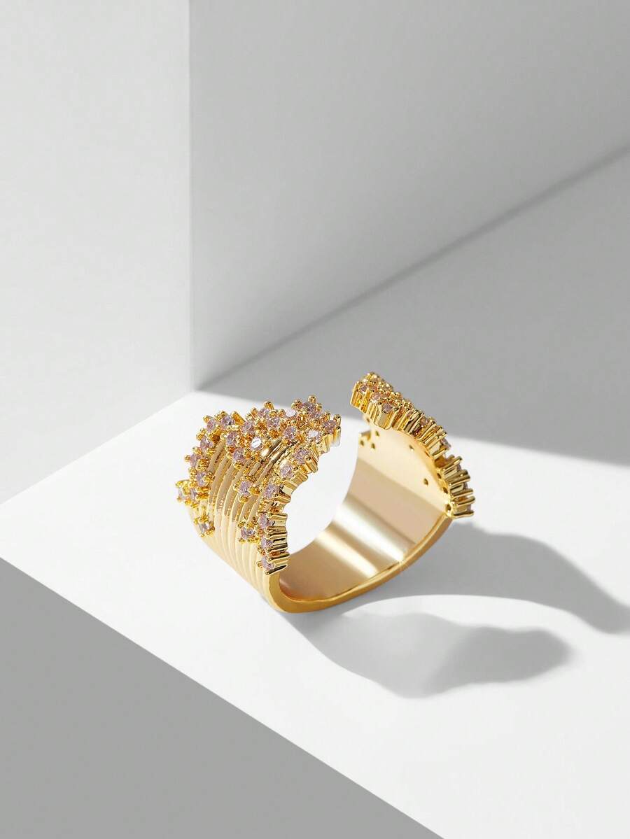 MOTF PREMIUM 18K GOLD PLATED STARRY SKY WOMEN'S SINGLE RING - Yellow Gold - View 1