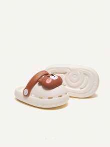 Cozy Pixies 可愛和有趣乙烯-乙酸乙烯共聚物熊圖案耐磨防滑嬰兒洞洞鞋 - 白色 - 查看 10