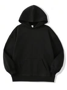 SHEIN Teenager Mädchen Schwarzer Sweatshirt mit Kontrastbuchstaben, lässiger College-Stil, bequem & modisch, Street Hip Hop Stil Pop Fashion, vielseitig, weiches Material, geeignet für den täglichen Gebrauch, Schule, Ausflüge, Outdoor-Aktivitäten, Sportbekleidung, Herbst- und Winterkleidung Sweatshirts für Mädchen Sweatshirt für Teenager Sweatshirt mit Zitat Jogging - Schwarz - Übersicht 4