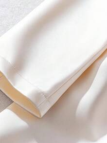 GlowEve CURVE Sacou țesut, mărime plus, cu croială regulată, cu garnituri contrastante - Caisă - Vizualizare 3