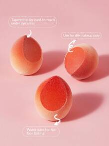 SHEGLAM Insta-Ready 粉餅海綿可愛全臉粉撲柔軟混合海綿乾妝專用美容化妝工具 品牌 美容 化妝 化妝品 適合女性與女孩 完美搭配冬季 Y2K 時尚 流行 生日禮物 假期 派對準備就緒 最佳顏色 - 橘色 - 查看 4