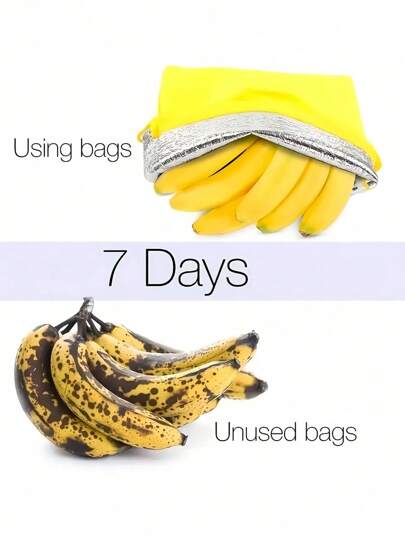 SHEIN 1pc Yellow Banana Storage Bag , Prevent Ripeness , Banana Storage Bag ,Light Convenient Washable And Durable Fruit Organizer , KitchenVegetables And Fruits Fresh Storage Bag , Kitchen Supplies