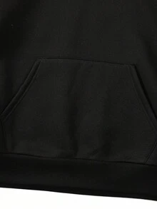 SHEIN Teenager Mädchen Schwarzer Sweatshirt mit Kontrastbuchstaben, lässiger College-Stil, bequem & modisch, Street Hip Hop Stil Pop Fashion, vielseitig, weiches Material, geeignet für den täglichen Gebrauch, Schule, Ausflüge, Outdoor-Aktivitäten, Sportbekleidung, Herbst- und Winterkleidung Sweatshirts für Mädchen Sweatshirt für Teenager Sweatshirt mit Zitat Jogging - Schwarz - Übersicht 7