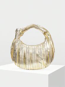 MOTF PREMIUM FASHION ZIPPER CLOUD TOP HANDLE BAG - Gold - View 2