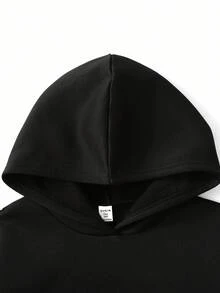 SHEIN Teenager Mädchen Schwarzer Sweatshirt mit Kontrastbuchstaben, lässiger College-Stil, bequem & modisch, Street Hip Hop Stil Pop Fashion, vielseitig, weiches Material, geeignet für den täglichen Gebrauch, Schule, Ausflüge, Outdoor-Aktivitäten, Sportbekleidung, Herbst- und Winterkleidung Sweatshirts für Mädchen Sweatshirt für Teenager Sweatshirt mit Zitat Jogging - Schwarz - Übersicht 6