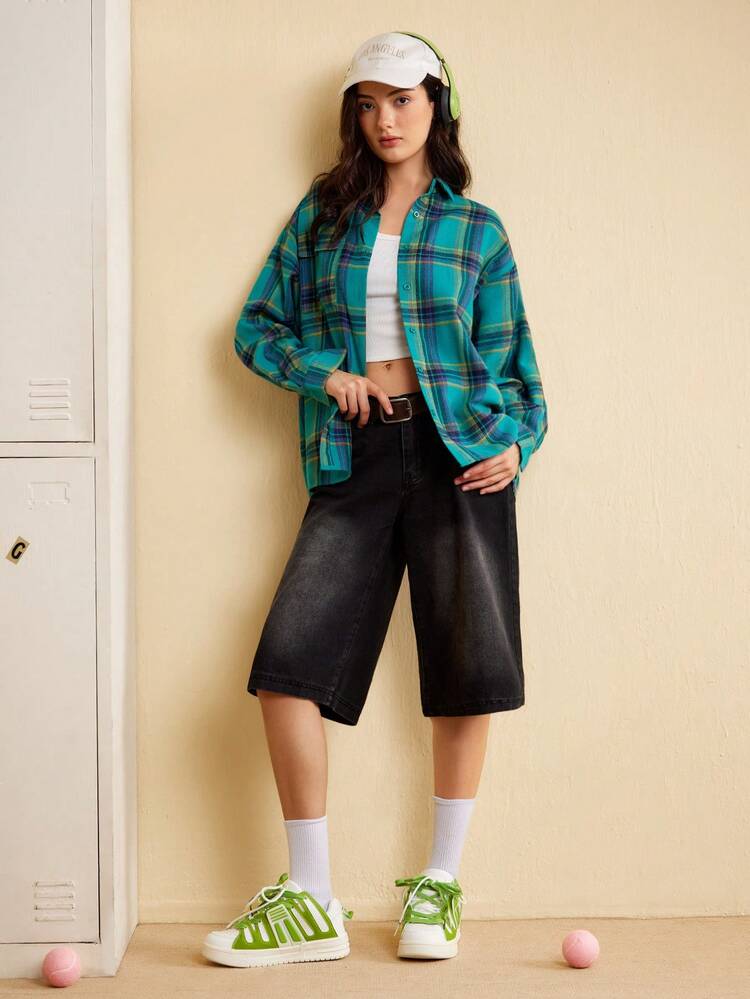 CUCCOO EASI Women's Casual Sneakers, White Thick Sole Shoes, Flat Sports Green Shoes