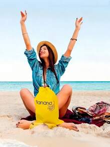 SHEIN 1pc Yellow Banana Storage Bag , Prevent Ripeness , Banana Storage Bag ,Light Convenient Washable And Durable Fruit Organizer , KitchenVegetables And Fruits Fresh Storage Bag , Kitchen Supplies