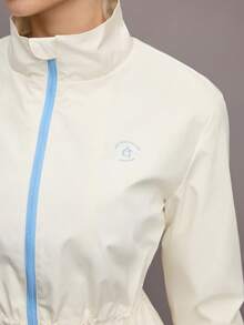 Activina 休闲百搭收腰立领运动夹克 - 奶油白 - 查看 4