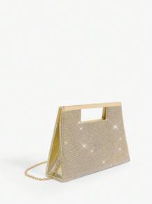 SHEIN BAE Clutch da donna elegante e alla moda con strass, adatta per occasioni serali e feste