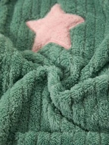 Loomlin 带腰带和大口袋的星星刺绣连帽浴袍 - 薄荷綠 - 查看 6