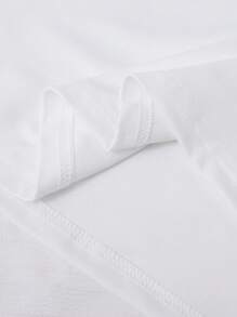 SHEIN Sparklyn 2 件套青少年女孩夏季字母印花圆领短袖 T 恤和树枝印花休闲工装裤 - 彩色 - 查看 7