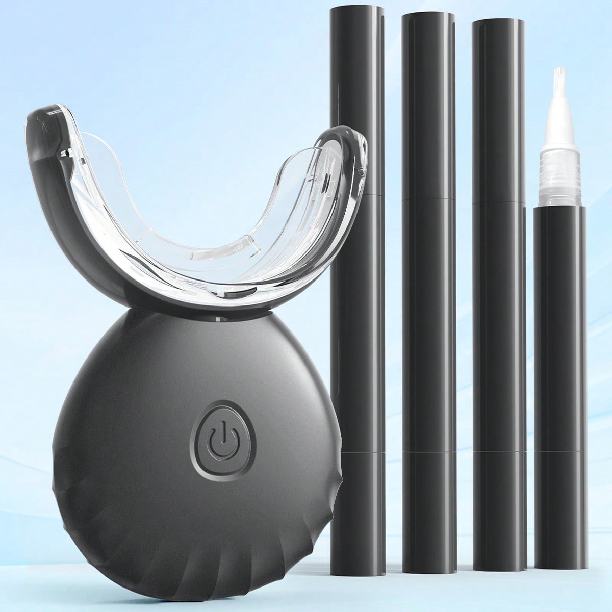 Teeth Whitening Kit With LED Light,  4 Teeth Whitening Gel Pens, 10 Min Non-Sensitive Fast Teeth Whitener, Helps To Remove Stains From Coffee, Smoking, Wines, Soda, Food