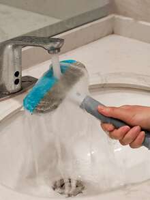 Zazumi 1pc Multi-Functional 4-In-1 Pet Brush, Two-Way Felt Removal Design, Washable For Easy Cleaning, For Pet Cat And Dog Hair Removal, Carpet, Bed, Clothing And Glass Cleaning, Pet Cleaning Supplies