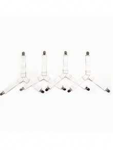 SHEIN 4pcs Adjustable Bed Sheet Fasteners, Triangular Bed Sheet Clips, Blanket Anti-Slip Fixers, Suitable For Bedsheet, Sofa Covers