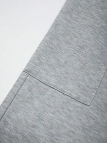 Manfinity Hypemode Men's Solid Color Casual Loose Pocket Sweatpants - Grey - View 6